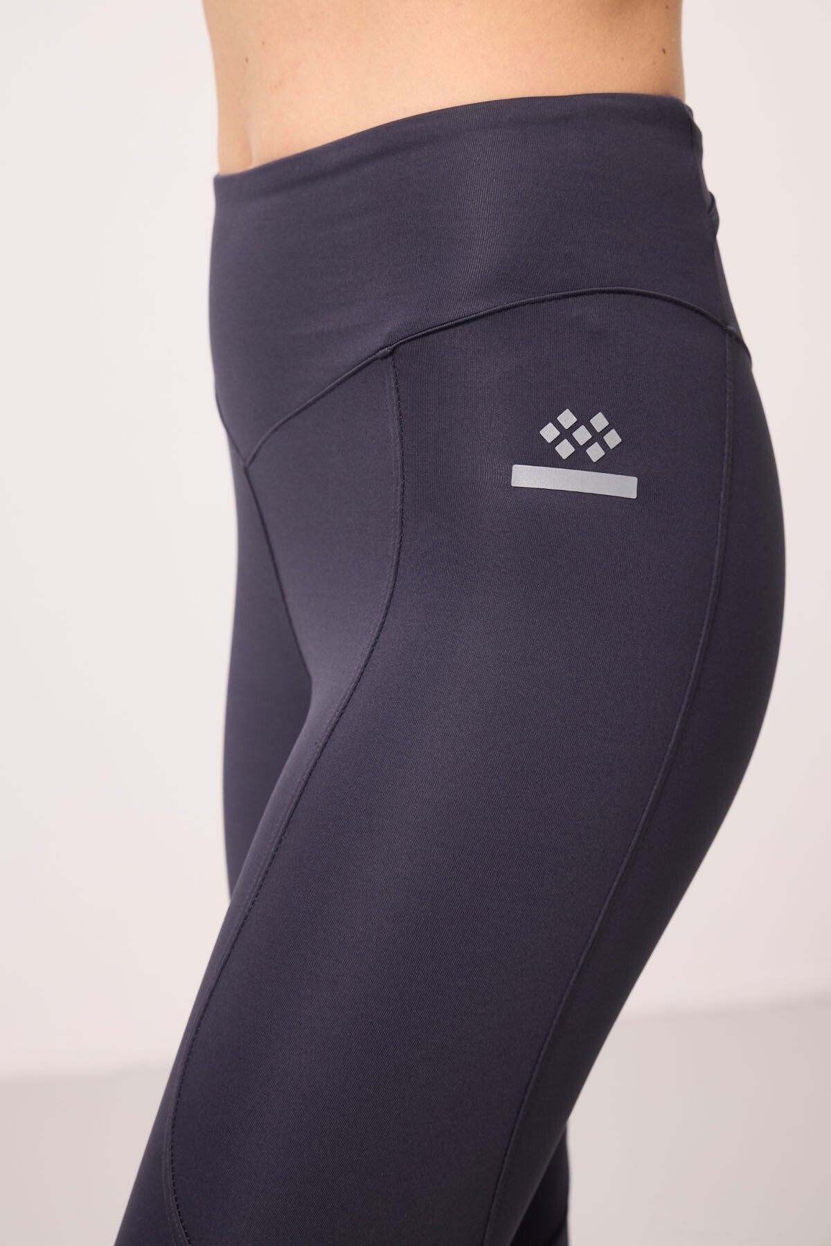 Anthracite Polyester Standard Fit Flexible Performance Women's Tights - 94666