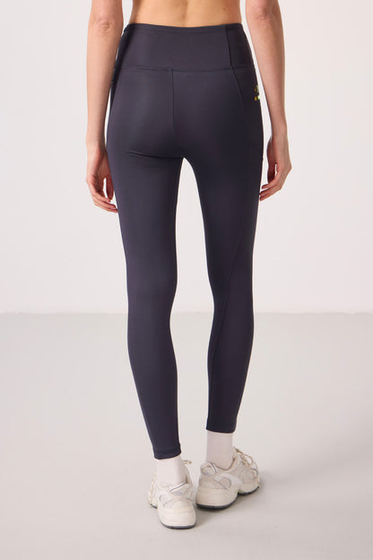 Anthracite Polyester Flexible Standard Fit Performance Women's Tights - 94667