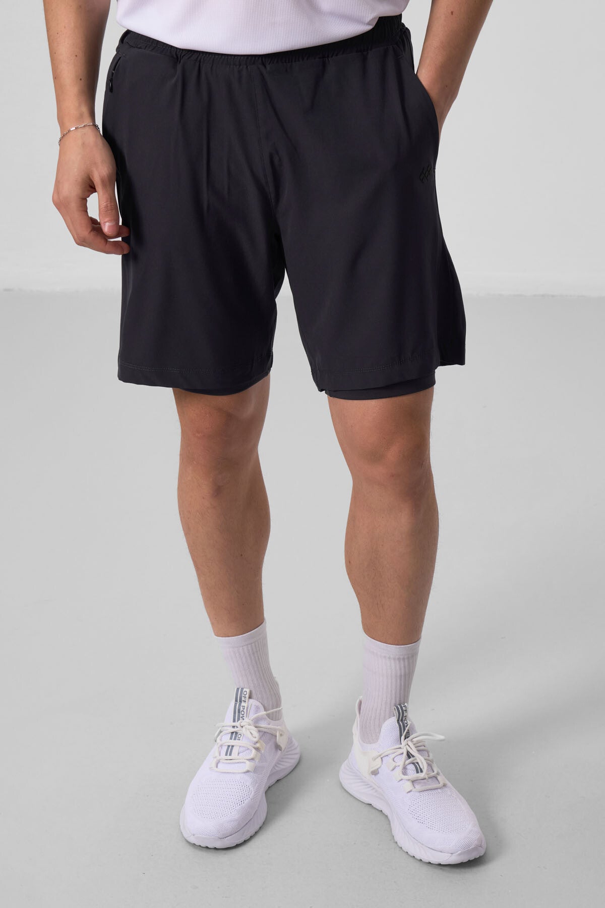 Anthracite Polyester Thin Soft Standard Fit Men's Padded Shorts - 81287