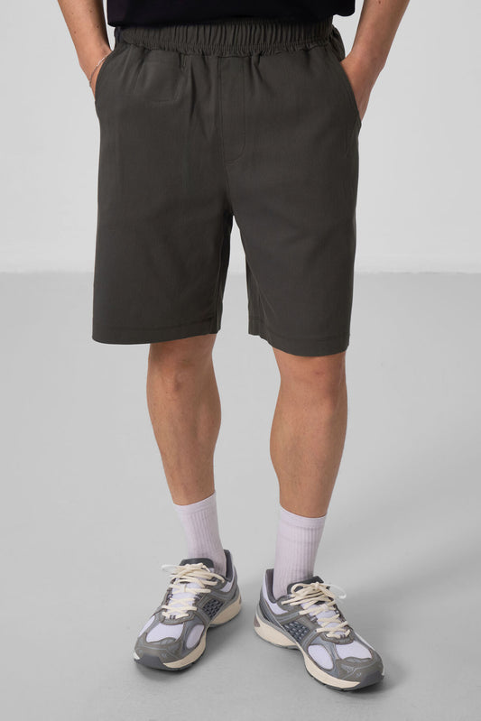 Anthracite Standard Fit Woven Lightly Stretch Men's Chino Shorts - 81290