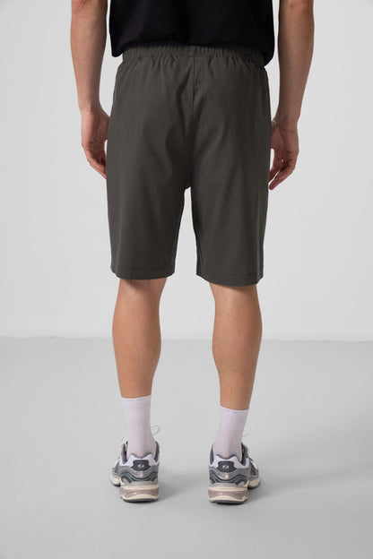 Anthracite Standard Fit Woven Lightly Stretch Men's Chino Shorts - 81290