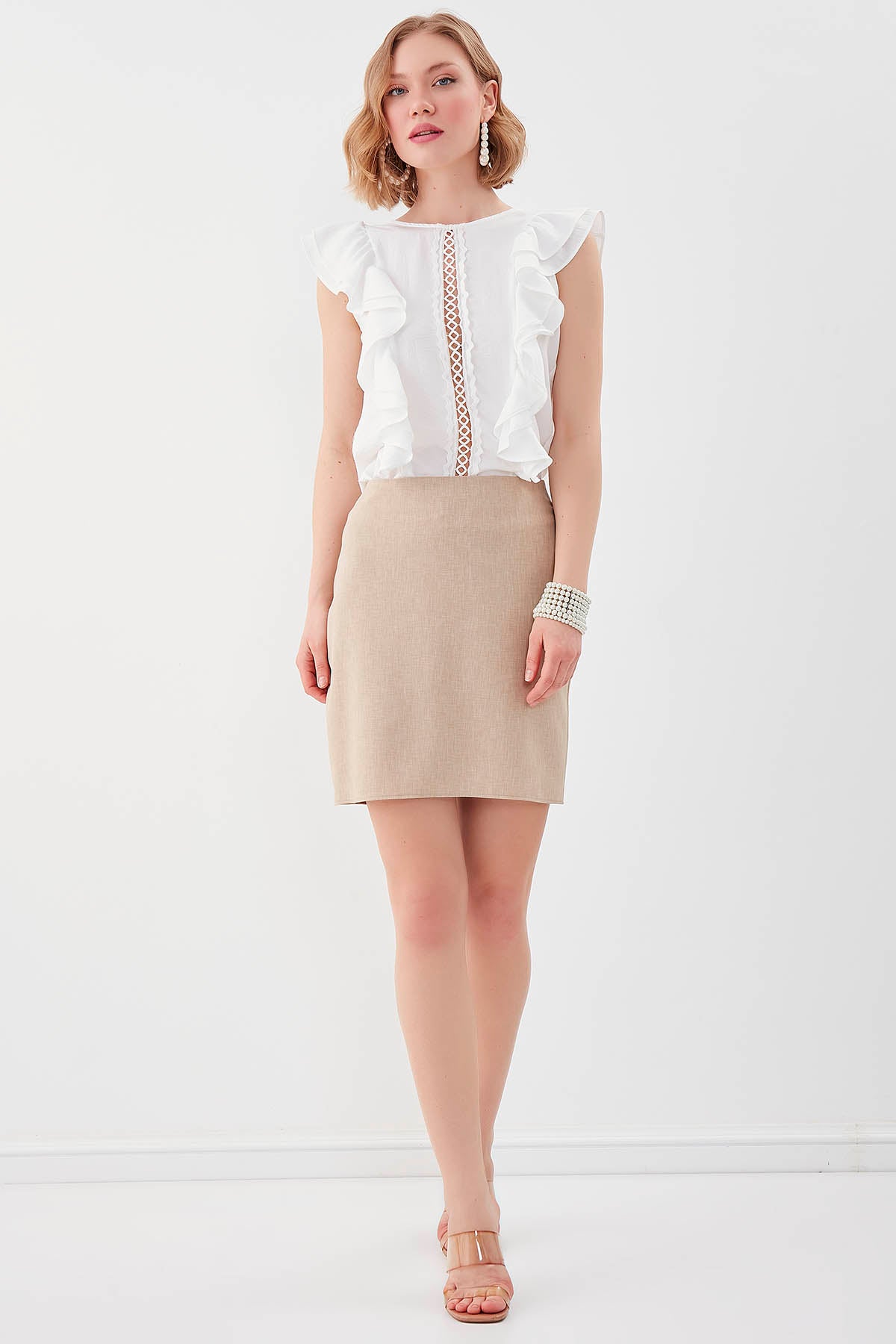 ZIPPERED PENCIL SKIRT