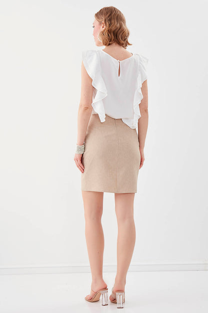 ZIPPERED PENCIL SKIRT