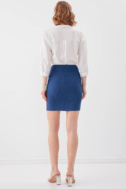 ZIPPERED PENCIL SKIRT