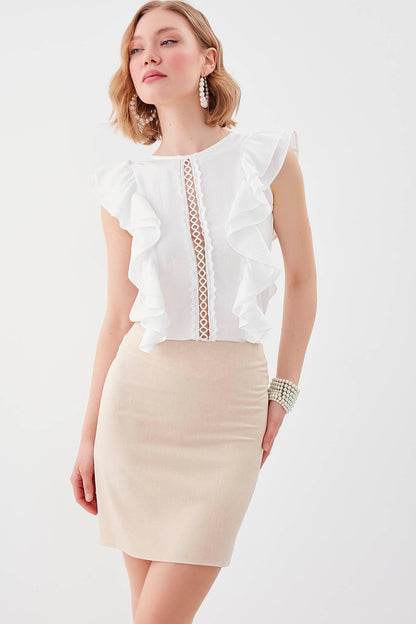 ZIPPERED PENCIL SKIRT