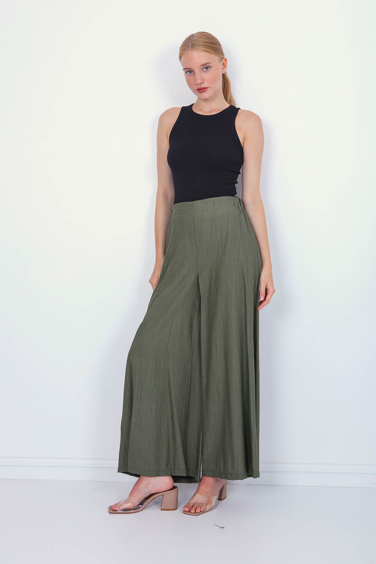 TROUSERS WITH ELASTANE WAIST