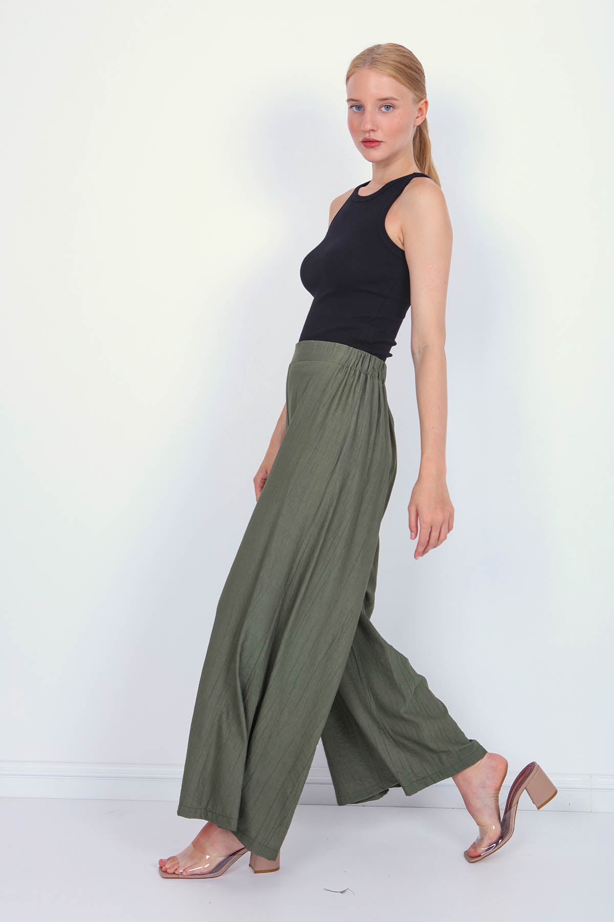 TROUSERS WITH ELASTANE WAIST