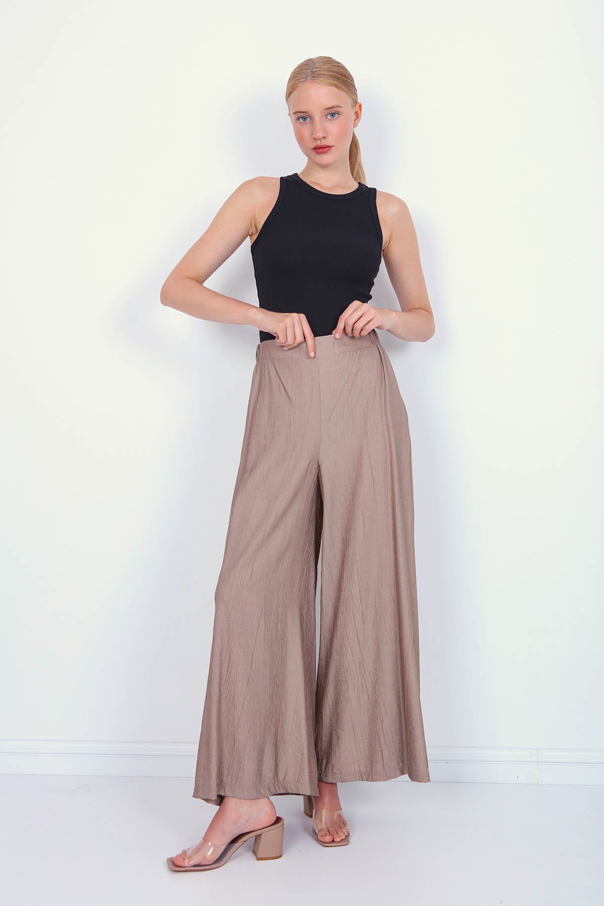 TROUSERS WITH ELASTANE WAIST