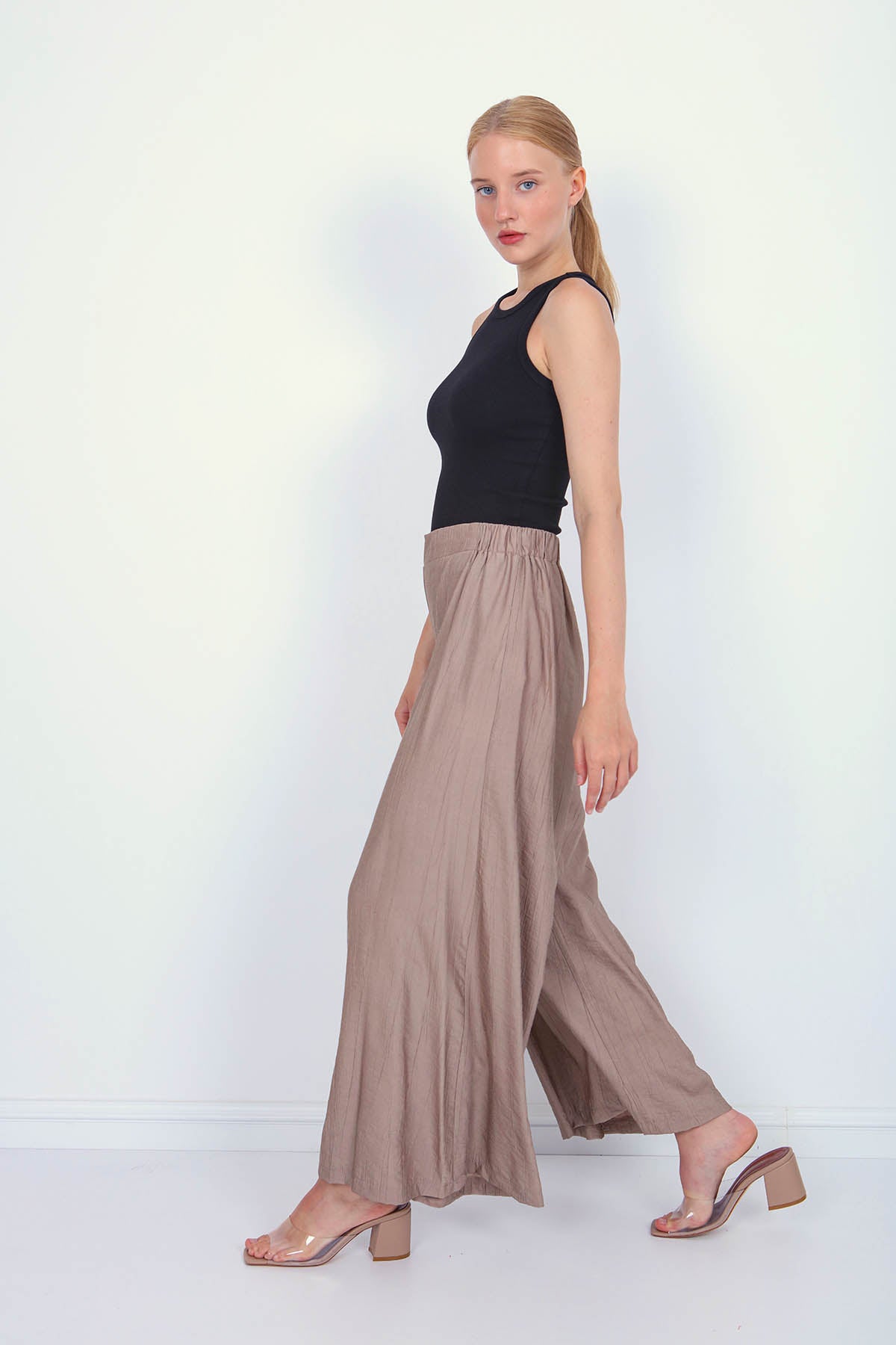TROUSERS WITH ELASTANE WAIST