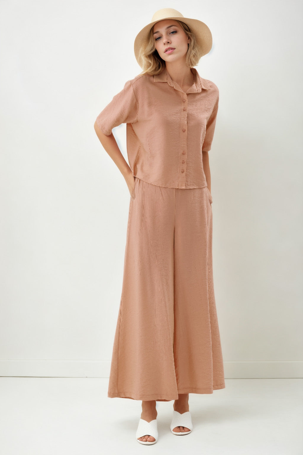 TROUSERS WITH ELASTANE WAIST