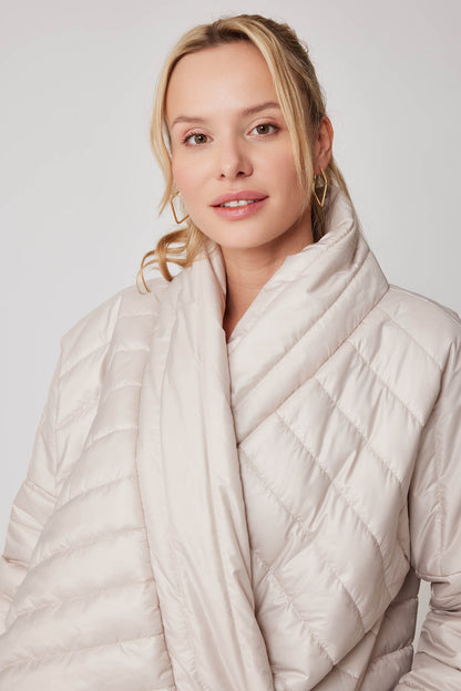 ASYMMETRIC CUT COMFY PUFFER JACKET