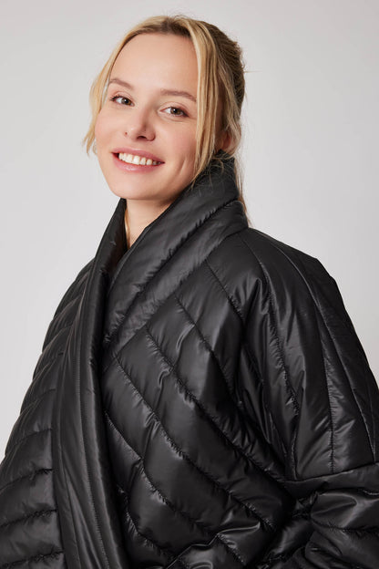 ASYMMETRIC CUT COMFY PUFFER JACKET