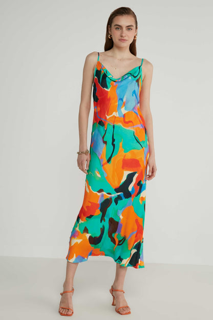 DEGAJE COLLAR LONG DRESS