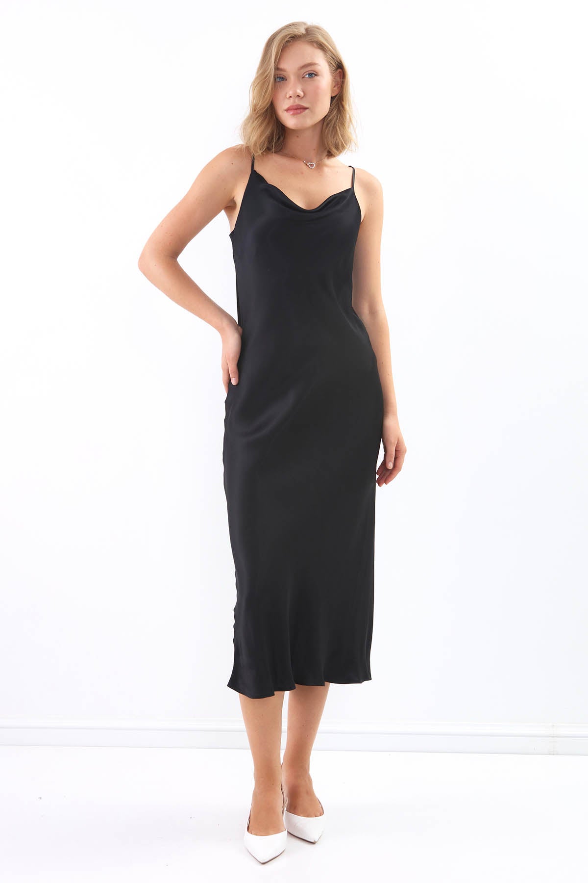 DEGAJE COLLAR LONG ELEGANT DRESS