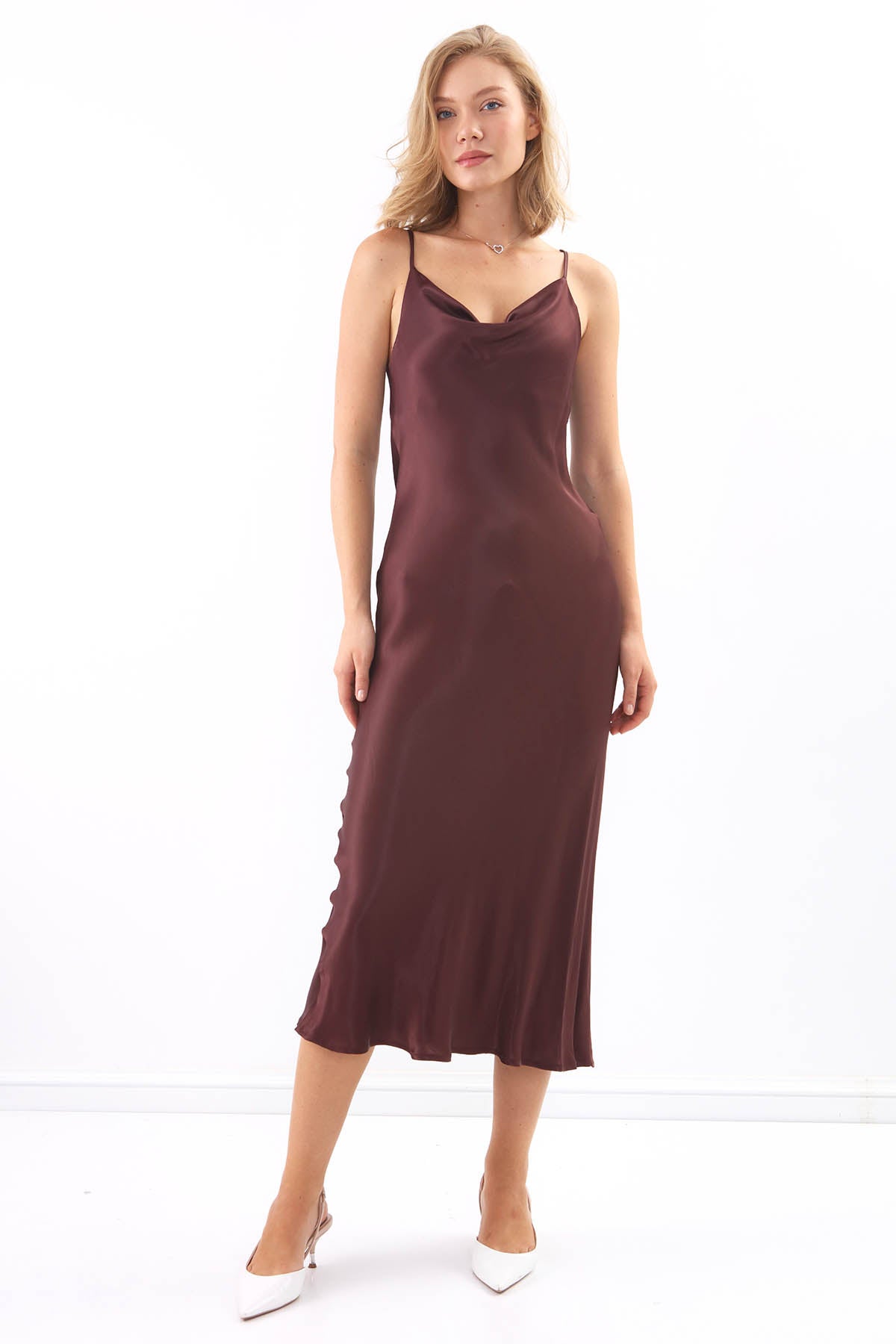 DEGAJE COLLAR LONG ELEGANT DRESS