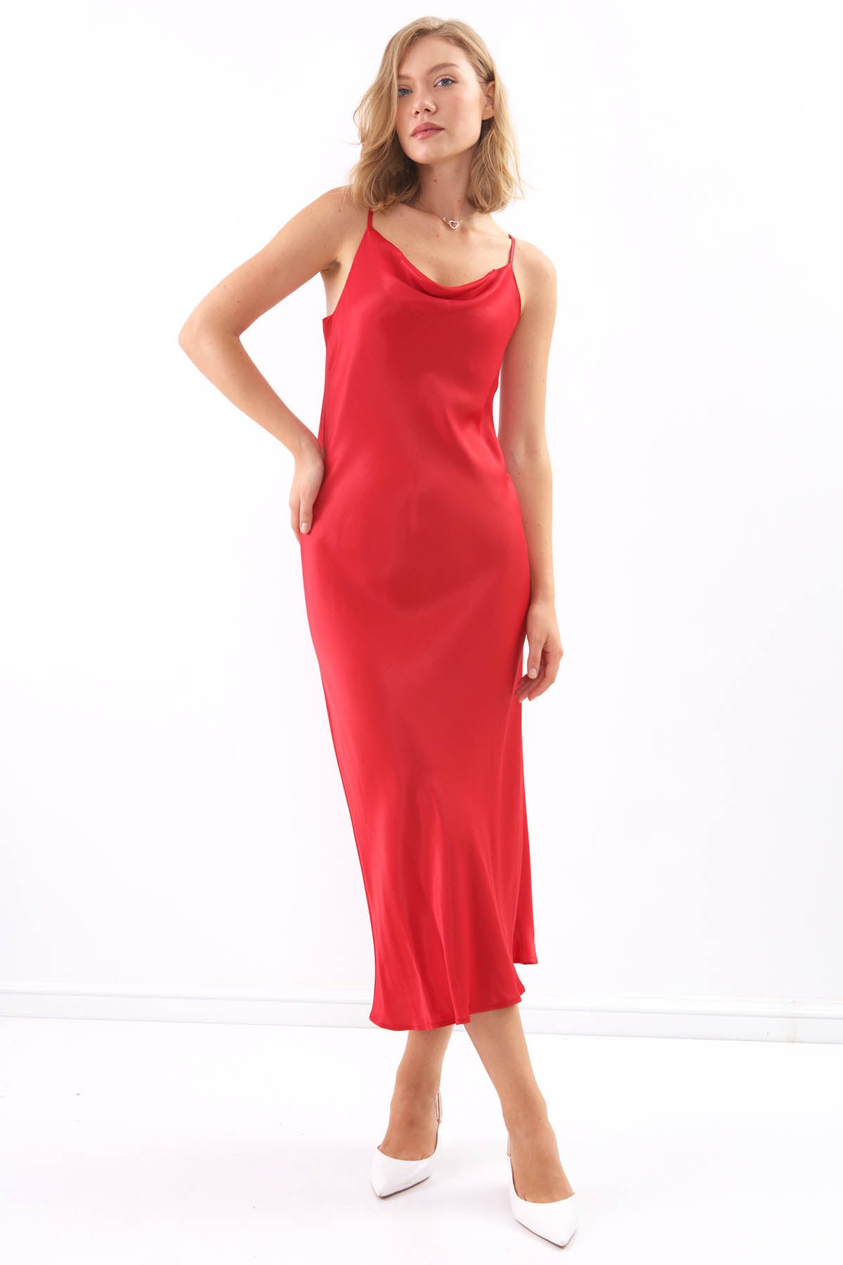 DEGAJE COLLAR LONG ELEGANT DRESS