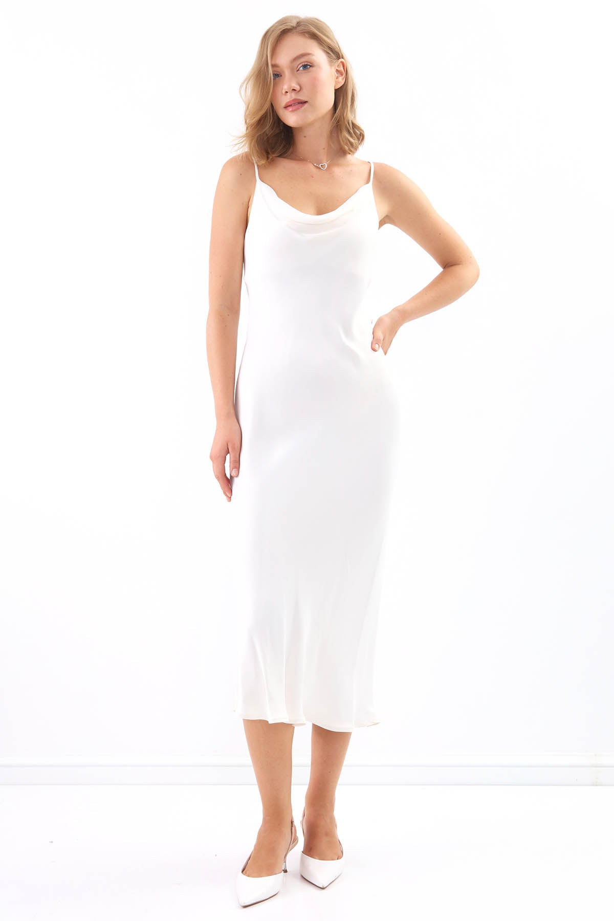 DEGAJE COLLAR LONG ELEGANT DRESS