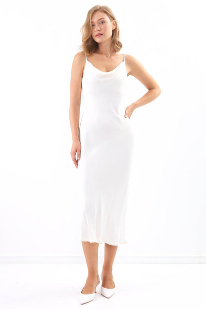 DEGAJE COLLAR LONG ELEGANT DRESS