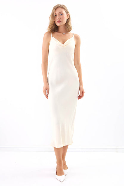 DEGAJE COLLAR LONG ELEGANT DRESS