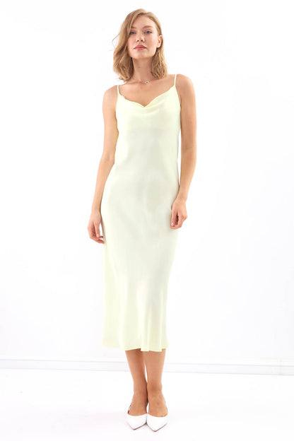 DEGAJE COLLAR LONG ELEGANT DRESS