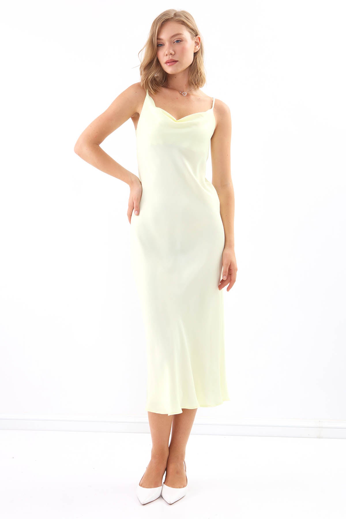 DEGAJE COLLAR LONG ELEGANT DRESS