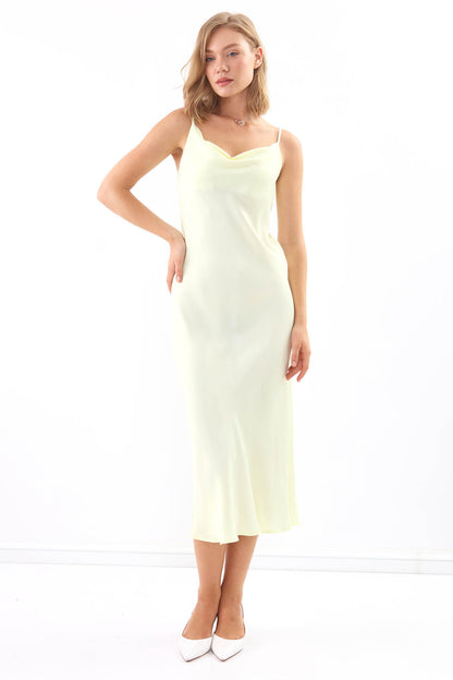 DEGAJE COLLAR LONG ELEGANT DRESS