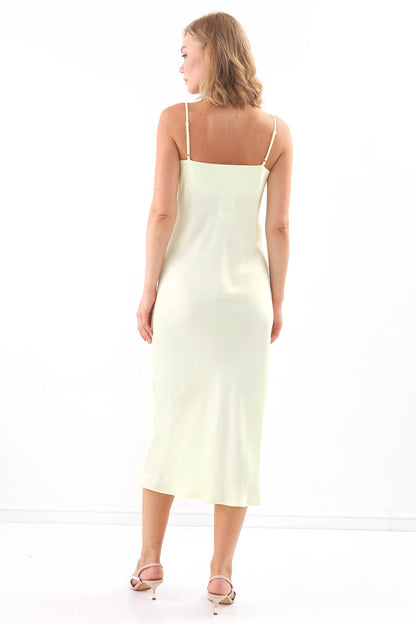 DEGAJE COLLAR LONG ELEGANT DRESS
