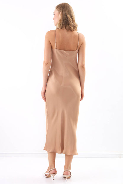 DEGAJE COLLAR LONG ELEGANT DRESS