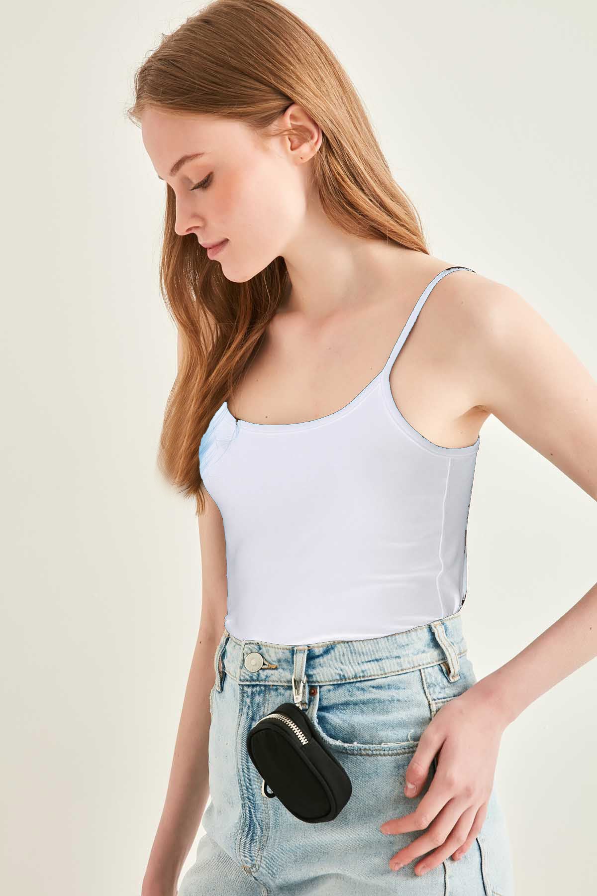 SASHED VISCOSE CROP BLOUSE