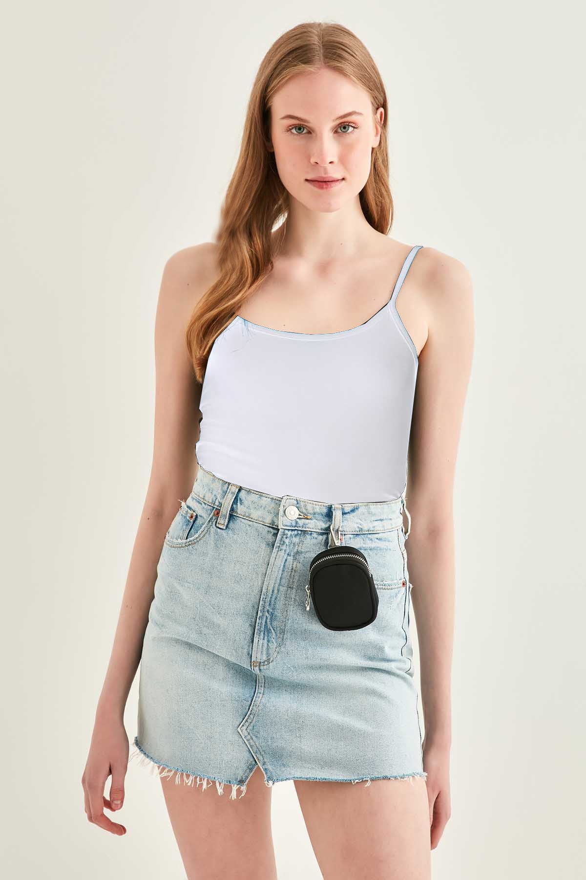 SASHED VISCOSE CROP BLOUSE