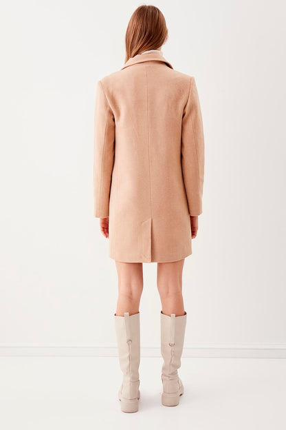SINGLE BUTTON WITH LINE MESH JACKET