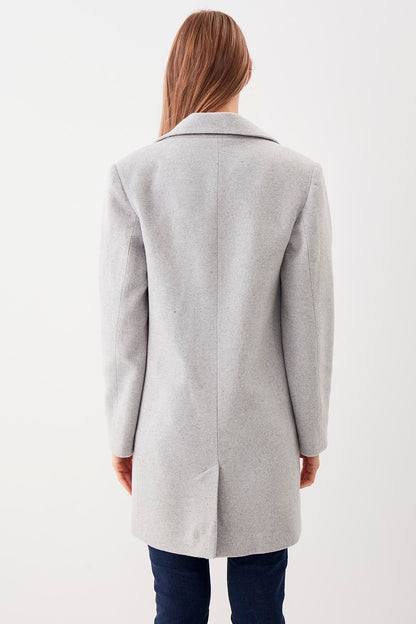 SINGLE BUTTON WITH LINE MESH JACKET