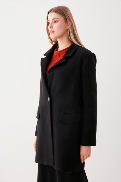 SINGLE BUTTON WITH LINE MESH JACKET