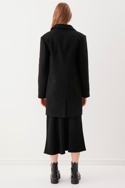SINGLE BUTTON WITH LINE MESH JACKET