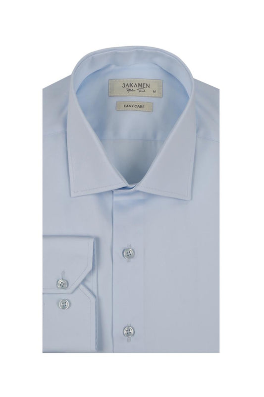 Blue Slim Fit Basic 100% Cotton Shirt With Buttons