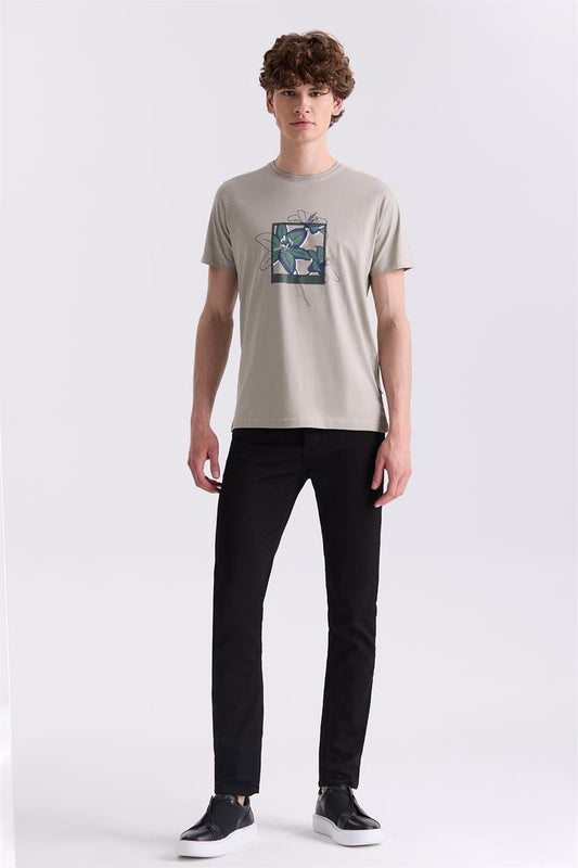 Slim Fit Round Collar T Shirt