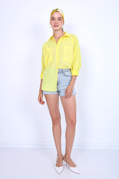 BASIC COMFY FRONT POCKET SHIRT