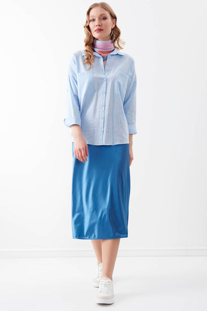 BASIC COMFY FRONT POCKET SHIRT
