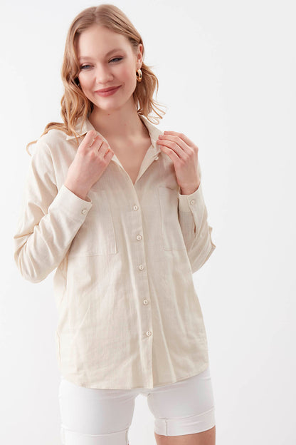 BASIC COMFY FRONT POCKET SHIRT