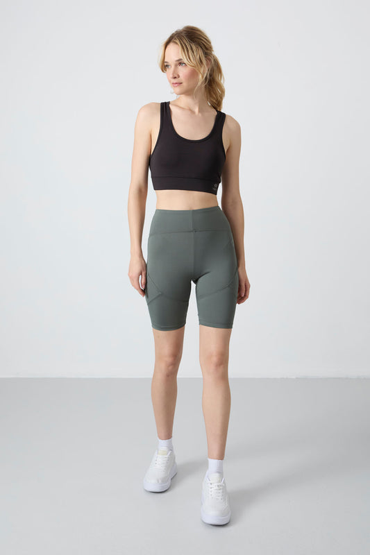 Rights Polyester Flexible Standard Fit Performance Women's Biker Tights - 91013