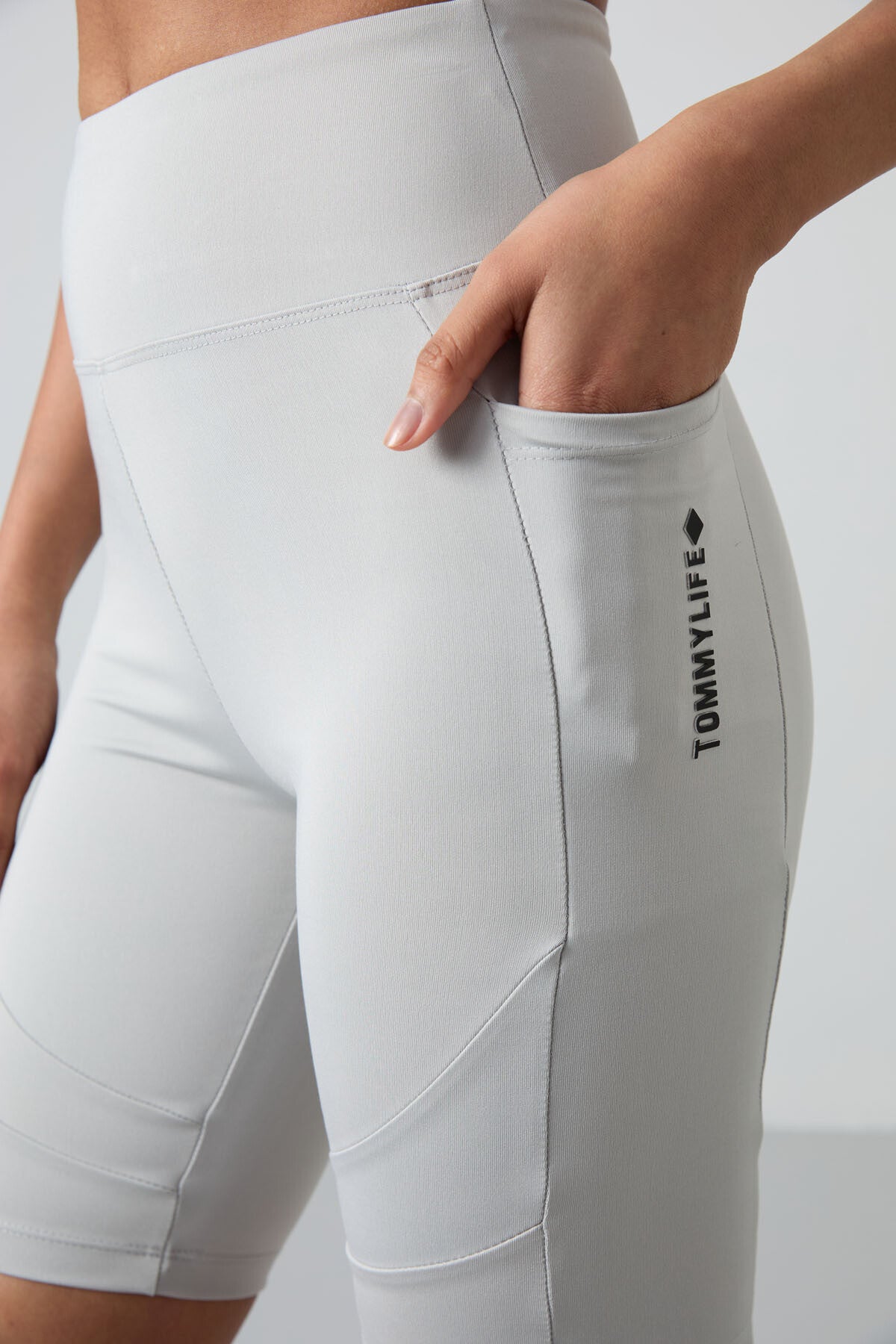 Stone Polyester Flexible Standard Fit Performance Women's Biker Tights - 91012