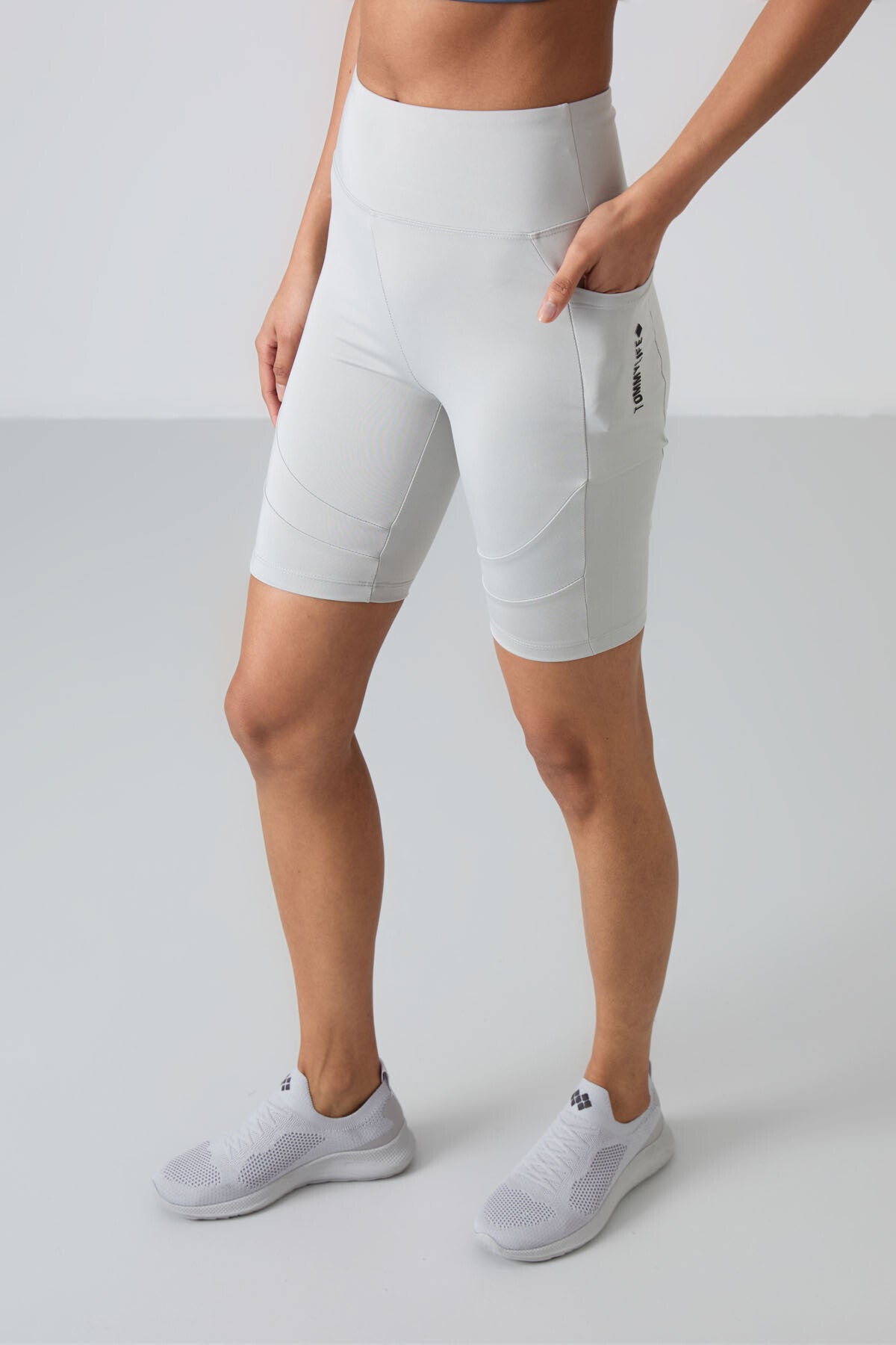 Stone Polyester Flexible Standard Fit Performance Women's Biker Tights - 91012