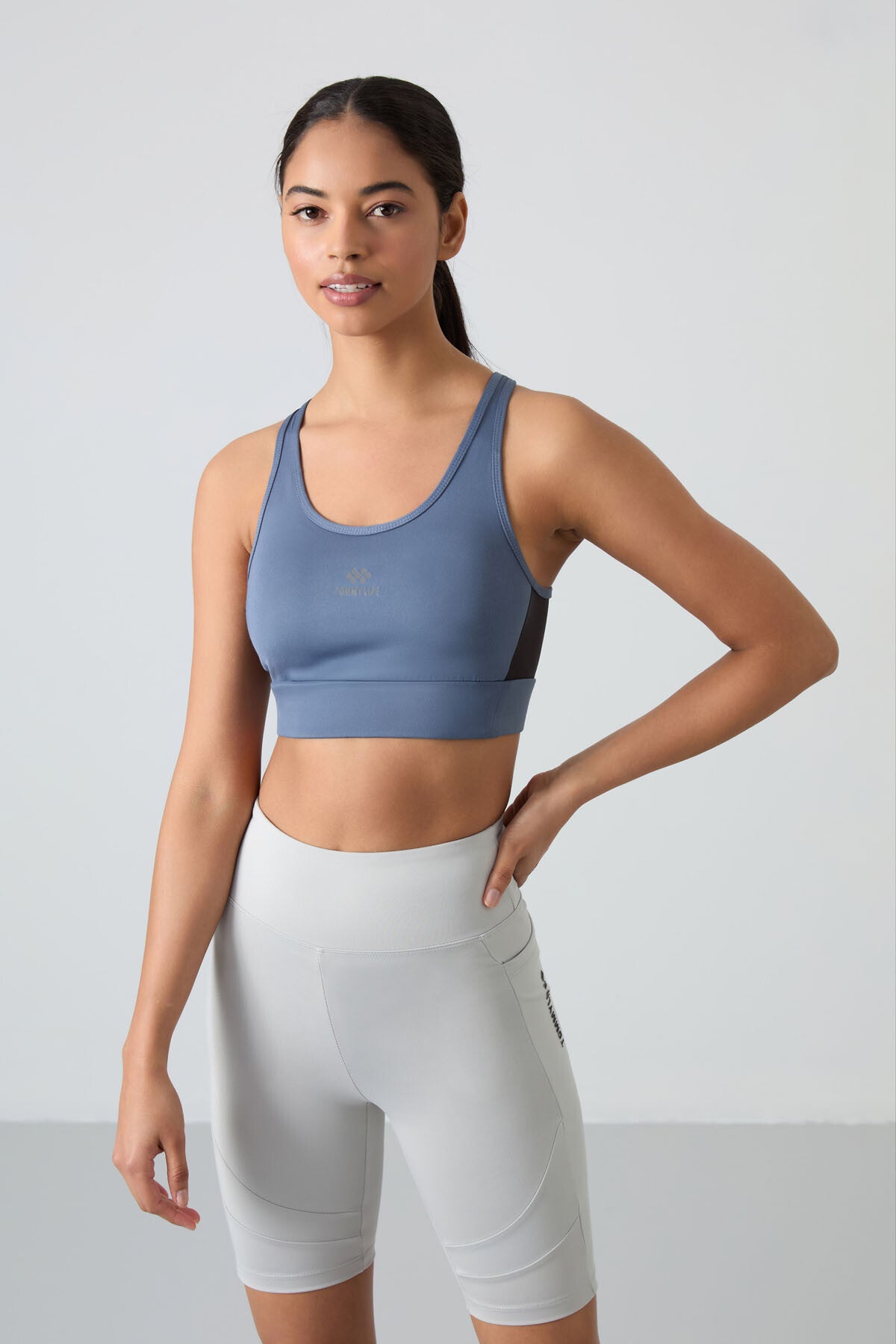 Petrol Cross Back Detailed Slim Fit U Collar Padded Women's Sports Bra - 97121