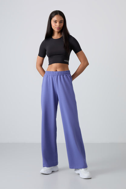 Plato High Waist Comfort Fit Wide Leg Women's Tracksuit Bottom - 94567