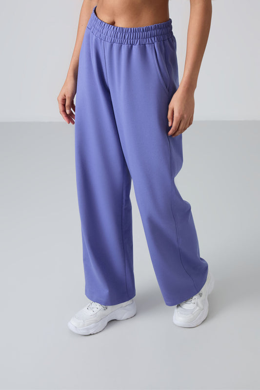 Plato High Waist Comfort Fit Wide Leg Women's Tracksuit Bottom - 94567