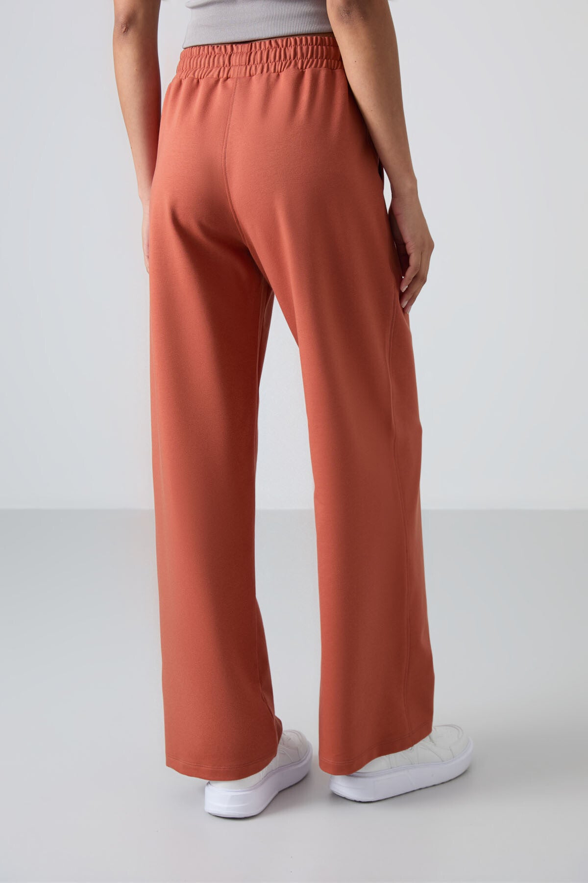 High Waist Comfort Fit Wide Leg Women's Tracksuit Bottom - 94567