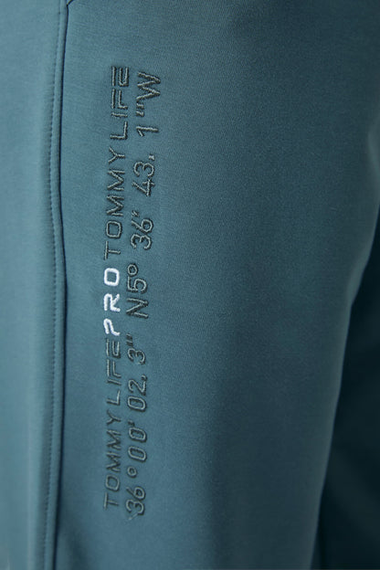 Forest Green Hooded Kangaroo Pocket Oversize Elastic Cuff Women's Tracksuit Set - 95288