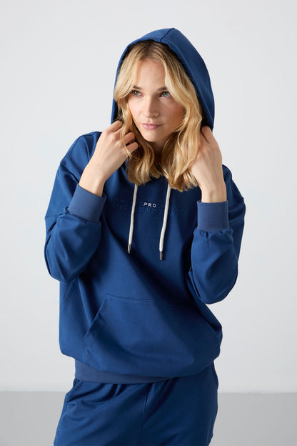 Parliament Hooded Kangaroo Pocket Oversize Elastic Cuffed Women's Tracksuit Set - 95288