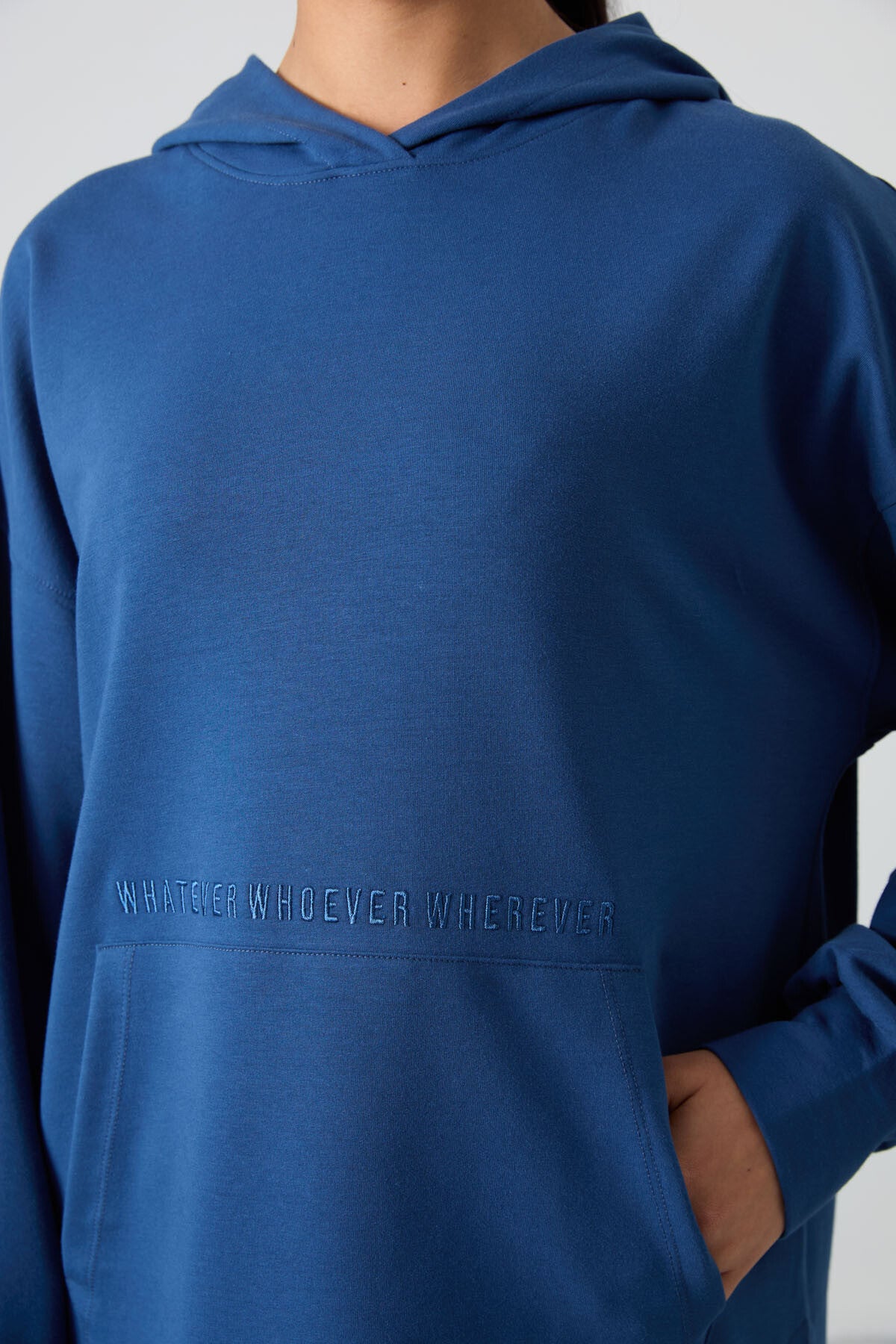 Parliament Balloon Collar Embroidered Women's Oversize Tunic Sweatshirt - 97163