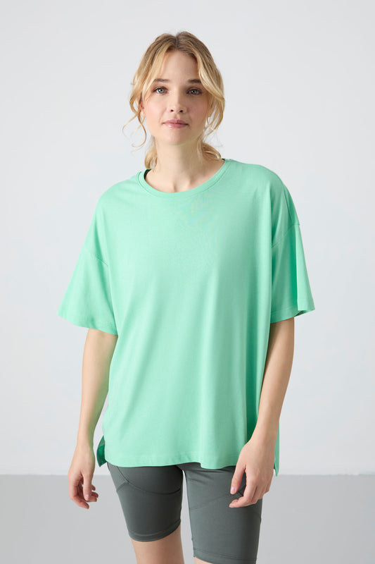 Jersey Modal Soft Touch Oversize Fit Basic Women's T-Shirt - 97285